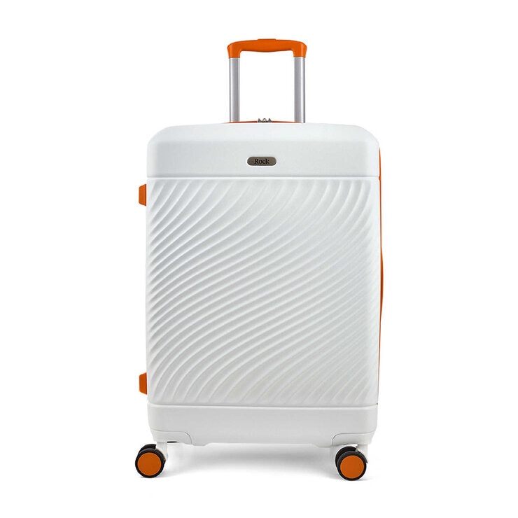 ROCK Love Island Medium Suitcase White / Orange ROCK Love Island Medium Suitcase White / Orange