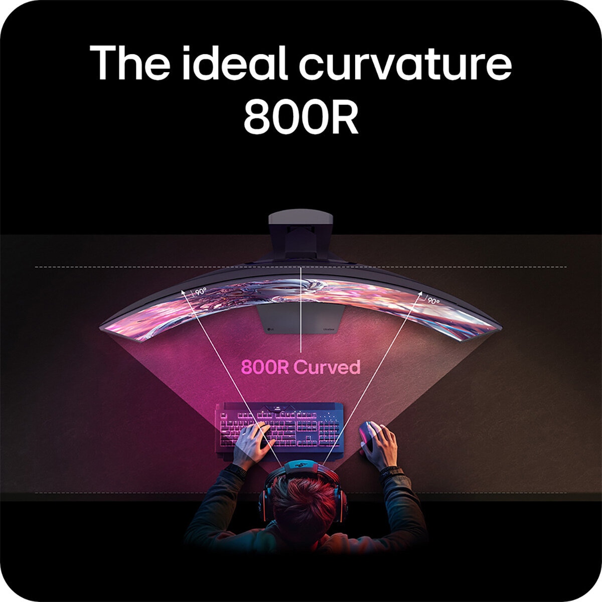 LG UltraGear 34 Inch WQHD 240Hz OLED Gaming Monitor, 34GX900A-B