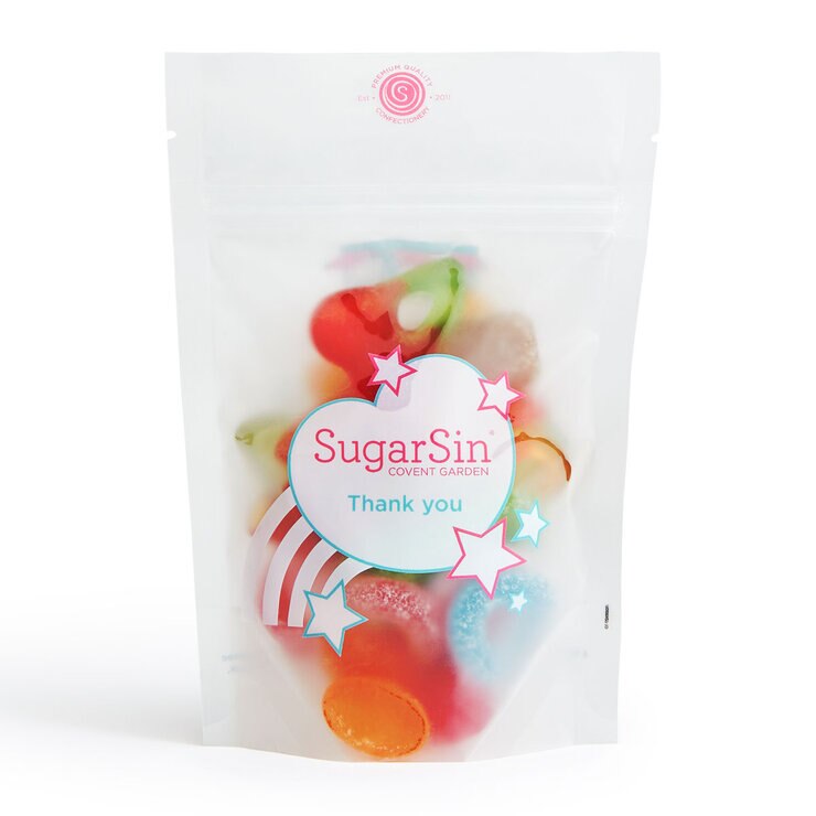 SugarSin 'Thank You' Pick 'n' Mix Pouches Letterbox Gift in Blue SugarSin 'Thank You' Pick 'n' Mix Pouches Letterbox Gift in Blue