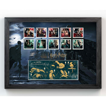 Official Harry Potter 2023 Framed Collectable Stamps and Mini Sheet, By Royal Mail