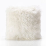 Bowron Long Wool Sheepskin Single Sided Cushion, 35 x 35cm in Ivory