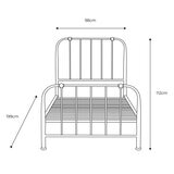 Gallery Loughton Black Metal Bed Frame, Single