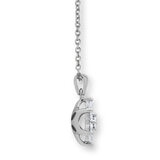 1.00ctw Round Brilliant Cut Diamond Daisy Pendant, 18ct White Gold
