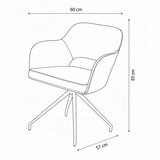 AKANTE Chicago Blue Swivel Dining Chair, 2 Pack