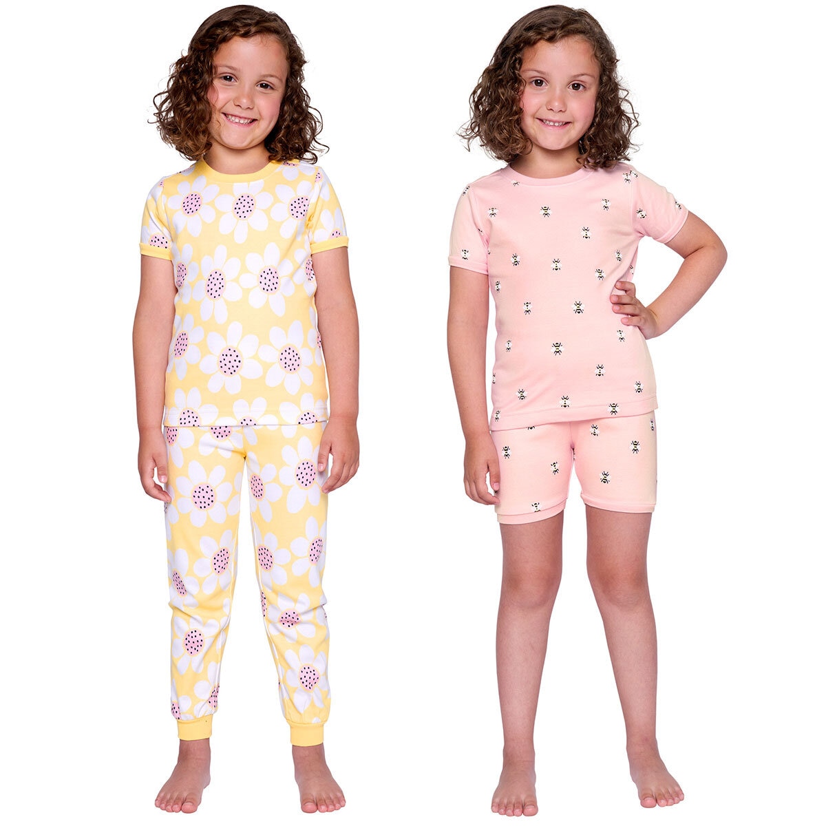 Pekkle Summer Pyjama 4 Piece Set in Daisy & Bees