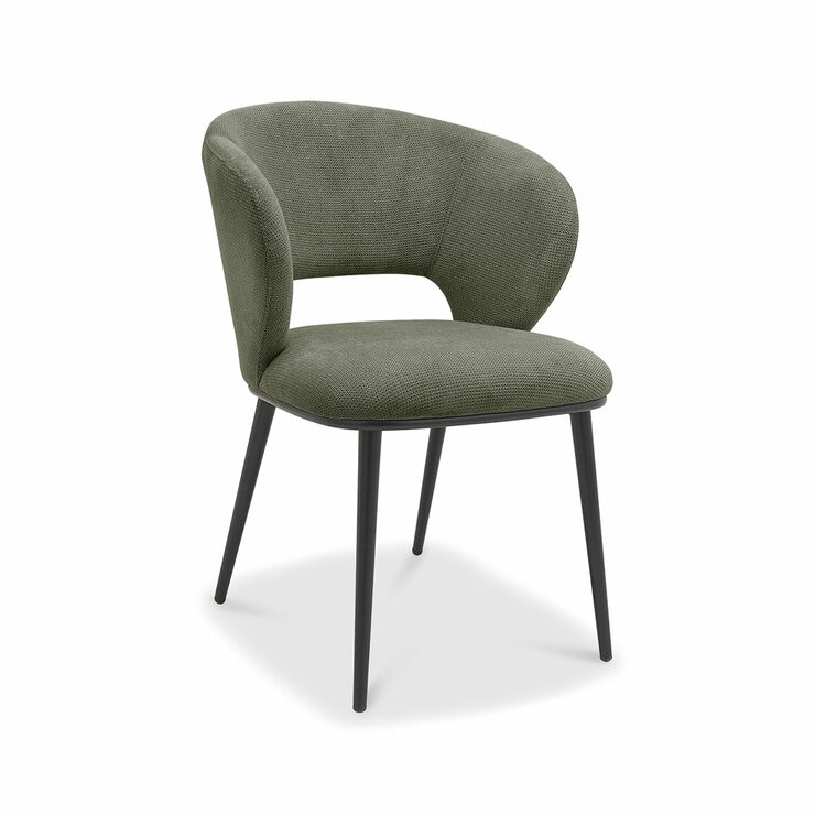 Bentley Designs Luca Green Fabric Dining Chair, 2 Pack Bentley Designs Luca Green Fabric Dining Chair, 2 Pack