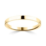 2.0mm Basic Light Court Wedding band. 18ct Yellow Gold