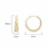 0.24ctw Round Brilliant Cut Diamond Hoop Earrings, 14ct Yellow Gold 0.24ctw Round Brilliant Cut Diamond Hoop Earrings, 14ct Yellow Gold