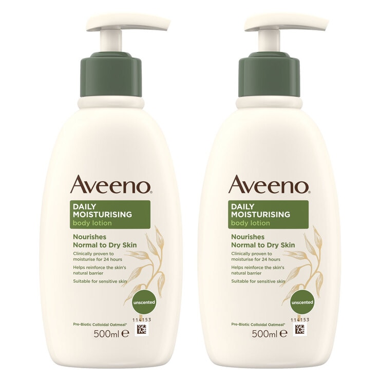 Aveeno Daily Moisturising Body Lotion, 2 x 500ml Costco UK