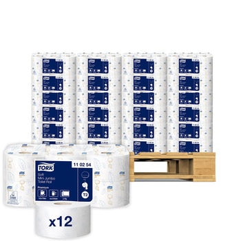 Tork Mini Soft Jumbo Premium Toilet Roll, 12 x 170m Pallet Deal (30 Units)