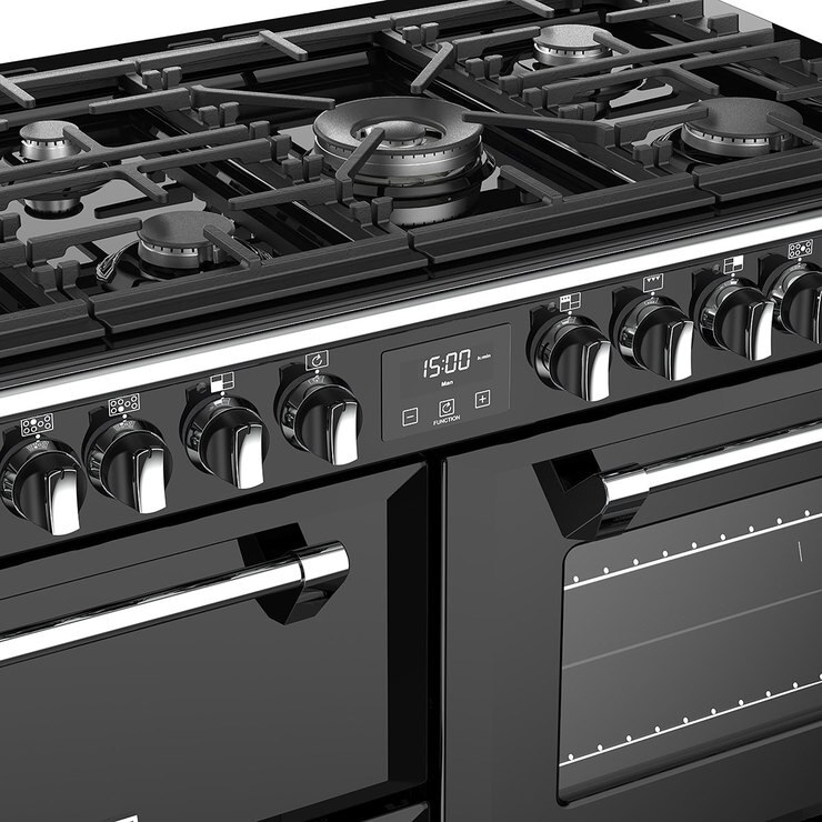 Stoves Richmond S1000DF, 100cm Dual Fuel Range Cooker A Rating in Black