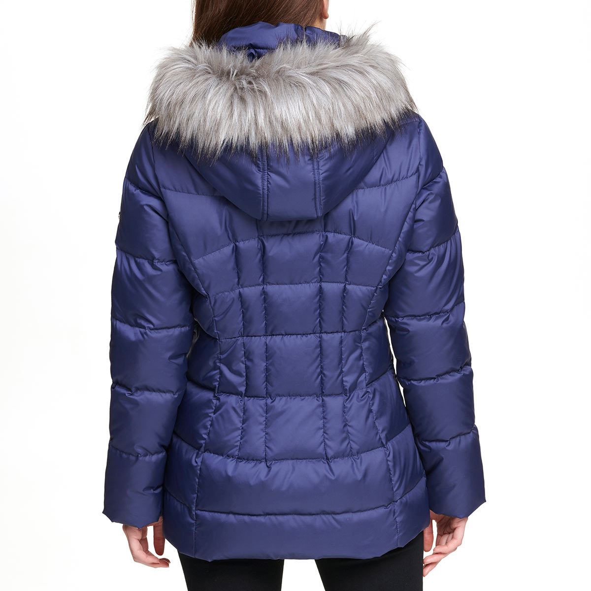 Andrew Marc Women's Short Down Jacket with Hood in Blue Costco UK