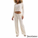 Juicy Couture Ladies 2 Piece Waffle Lounge Set in Cream