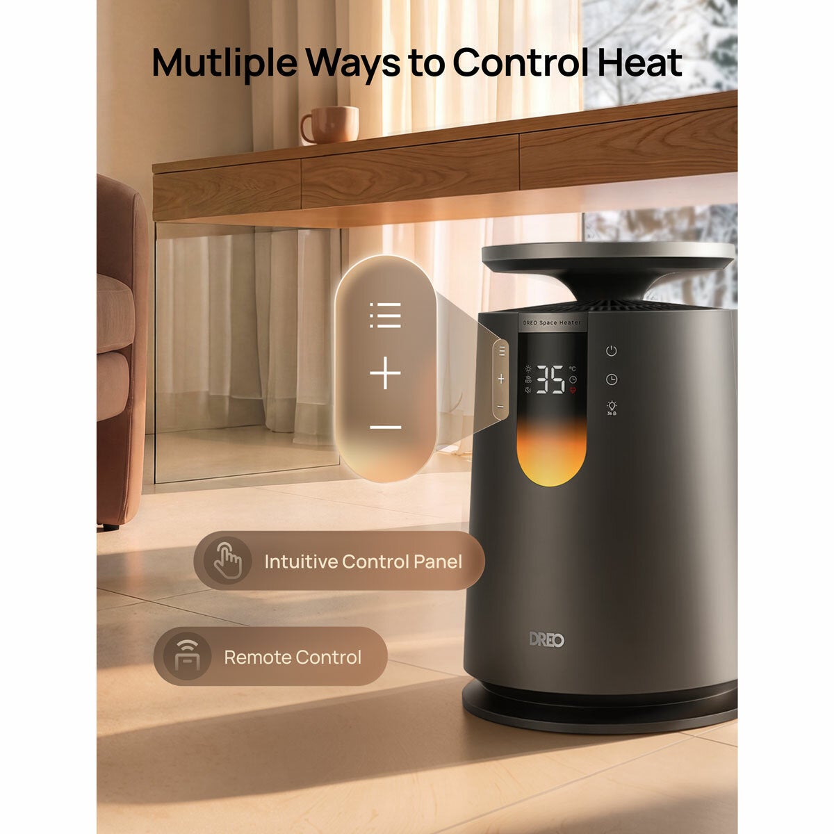 Lifstyle image showing multiple ways to control heat Lifstyle image showing multiple ways to control heat