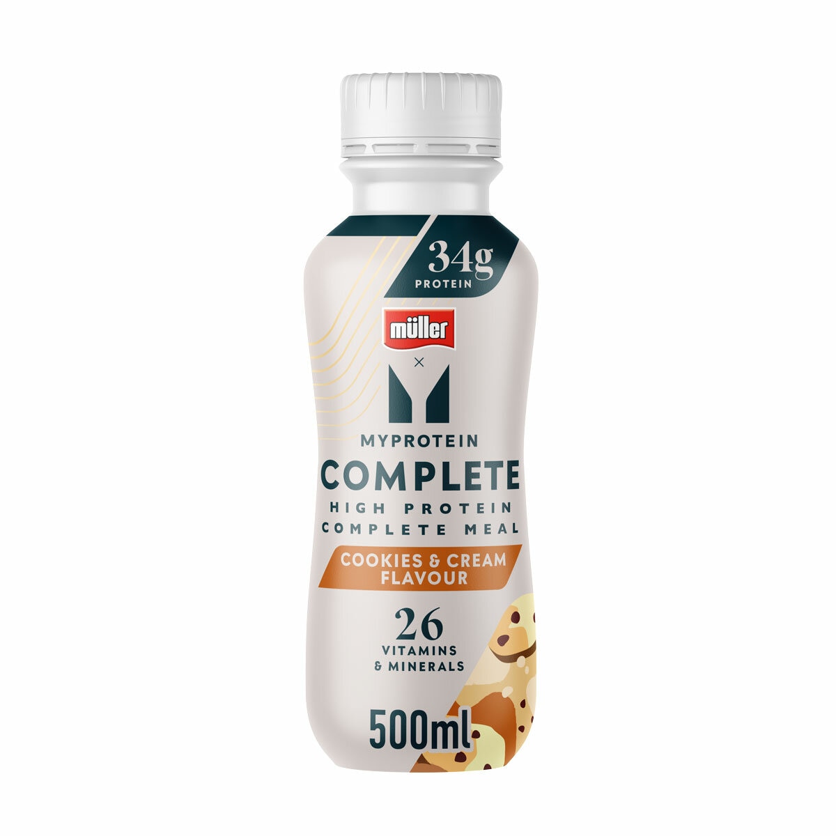 Muller x Myprotein, Meal Replacement Drink, Cookies & Cream 6 x 500ml Muller x Myprotein, Meal Replacement Drink, Cookies & Cream 6 x 500ml
