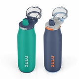 Zulu Stainless Steel Water Bottle 511ml, 2 Pack in Green & Blue