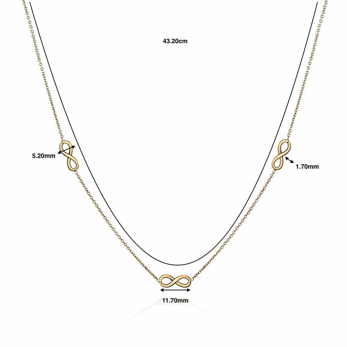 14ct Yellow Gold Infinity Necklace 14ct Yellow Gold Infinity Necklace