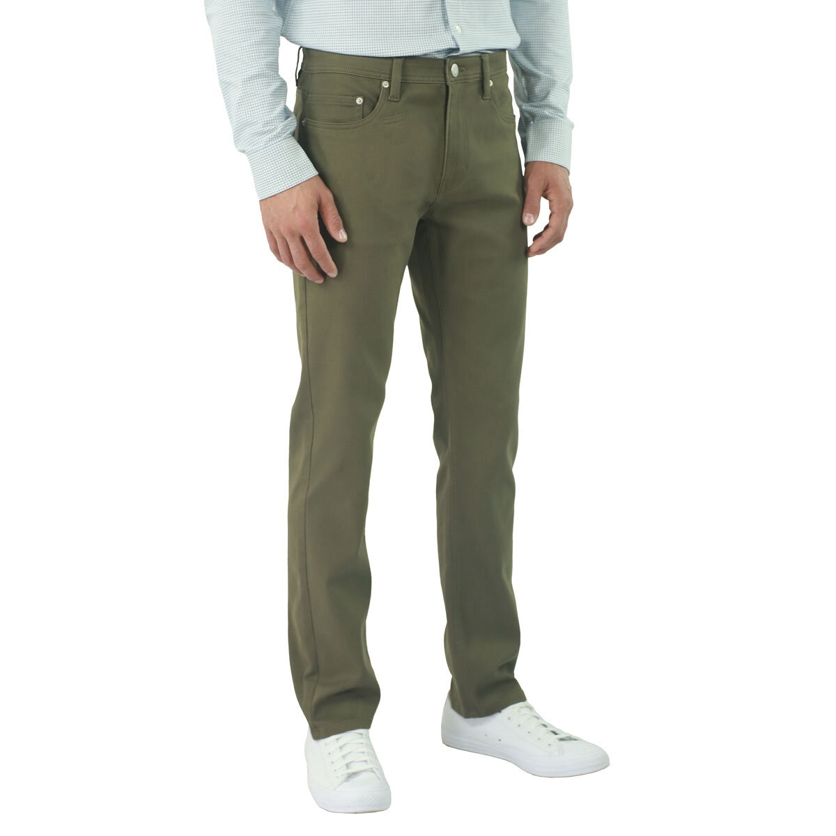 Jachs Men's Summer Commuter 5 Pocket Pant in Olive