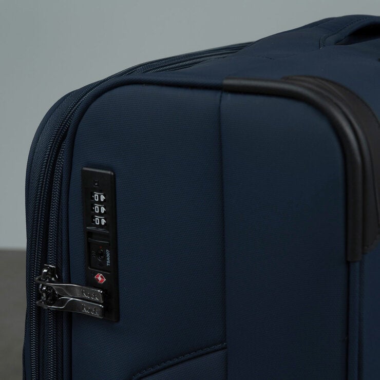 Rock Vitality Softshell Suitcase 4pc set in Navy Rock Vitality Softshell Suitcase 4pc set in Navy
