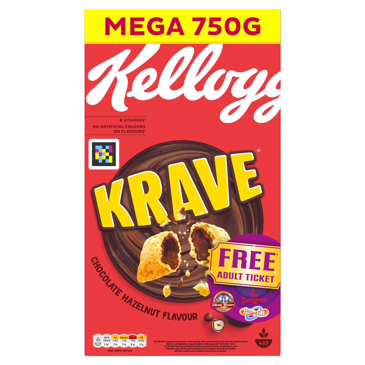 Kellogg's Krave Chocolate Hazelnut Flavour, 750g