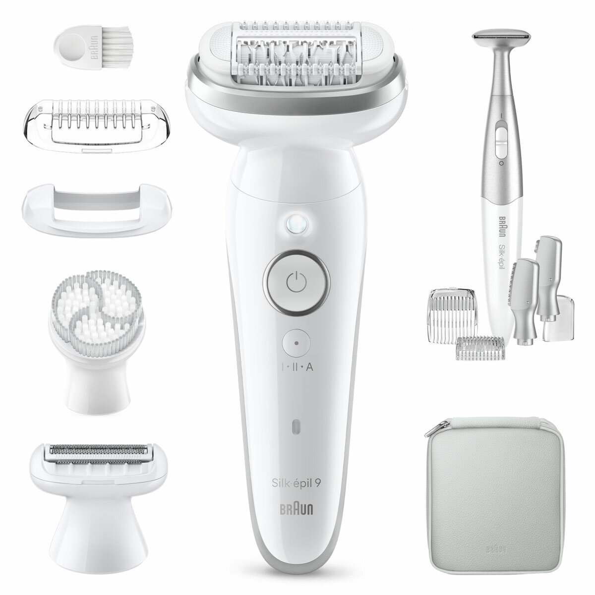 Image of Braun Silk-épil 9 epilator with attachments