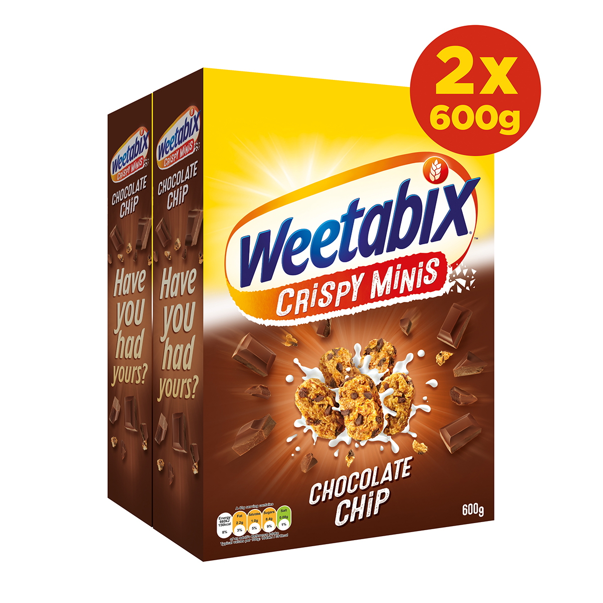 Weetabix Mini Chocolate, 2 x 600g