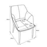 Nero Orange Velvet Dining Chair 2 pack