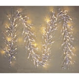 9ft (2.7m) Glitter Gem Garland with 100 Warm White LED Lights