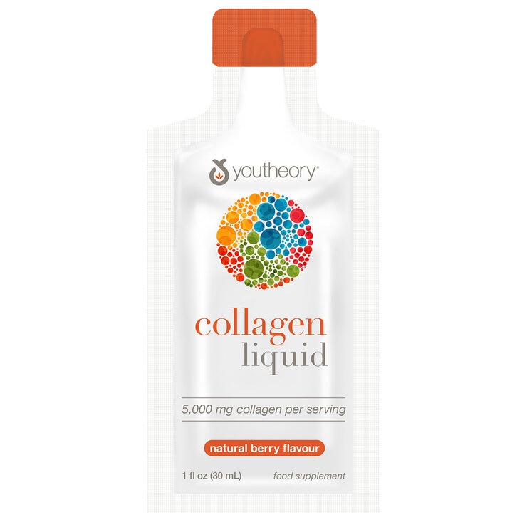 Youtheory Collagen Liquid Natural Berry, 30 Count