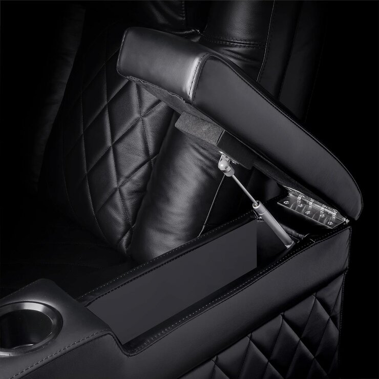 Valencia Home Theatre Seating Tuscany Row of Two Love Seat, Black