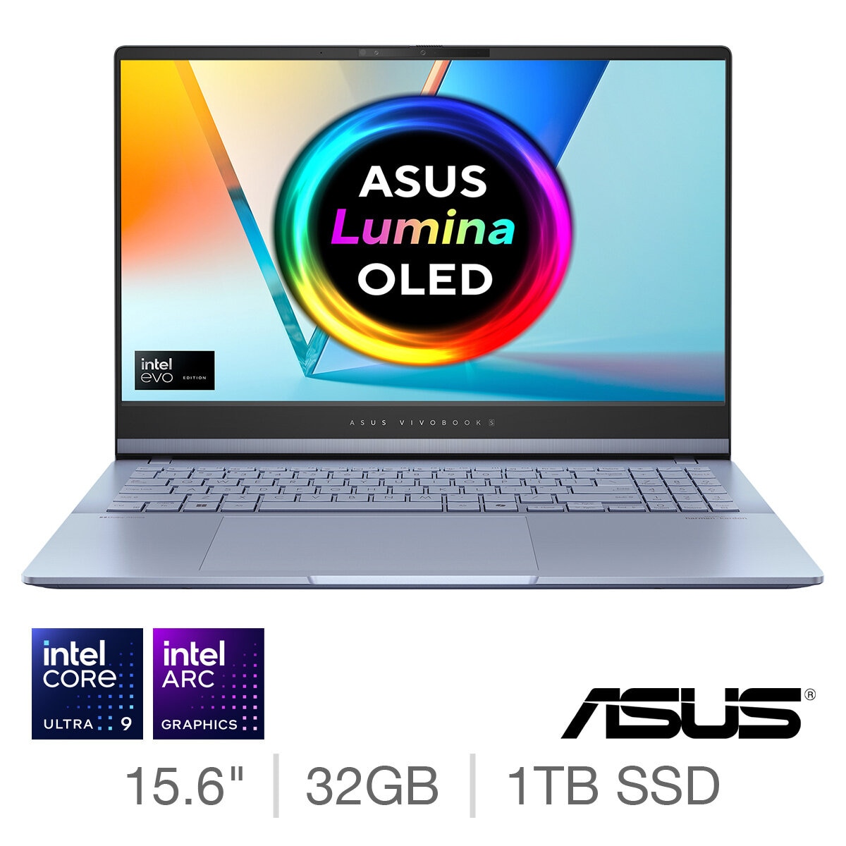 ASUS Vivobook S, Intel Core Ultra 9, 32GB RAM, 1TB SSD, 15.6 Inch OLED Laptop, S5506MA-MA025W