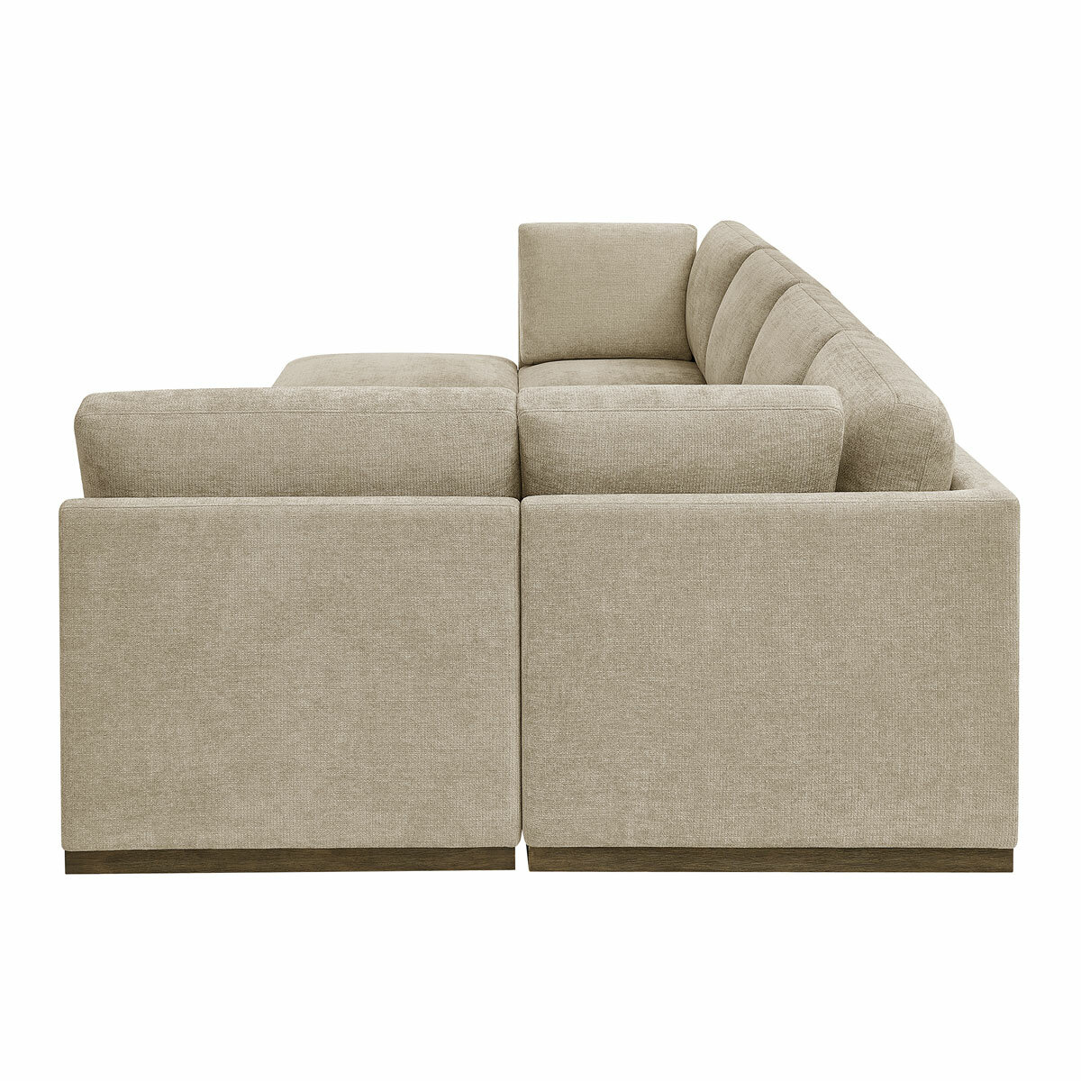 Henredon Murphy Taupe 6 Piece Modular Fabric Sofa