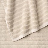 Welhome Bumpy Texture 100% Cotton Bath Towel in Taupe, 76 x 147 cm