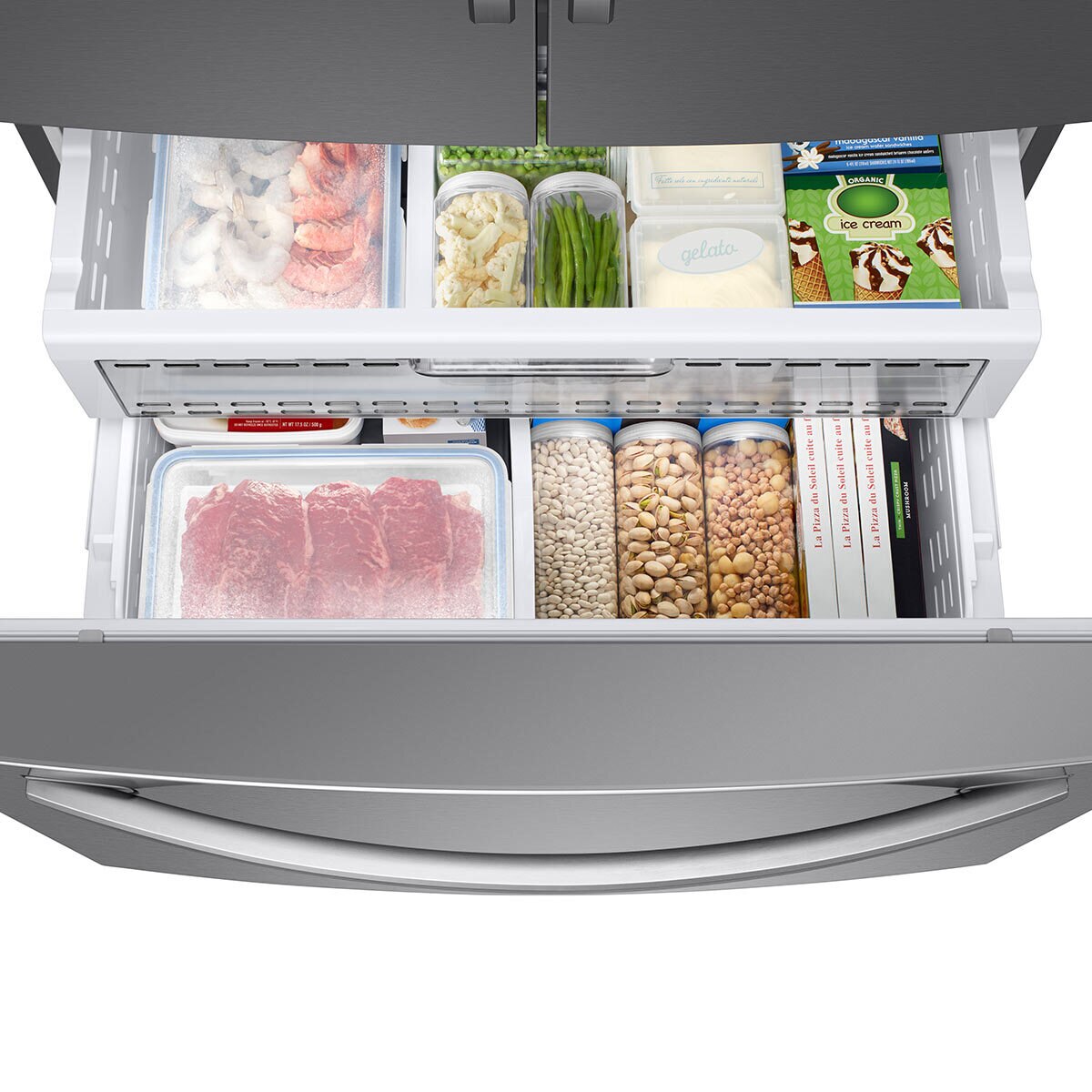 Samsung RF23R62E3SR/EU, Multidoor Fridge Freezer F Rated in Silver