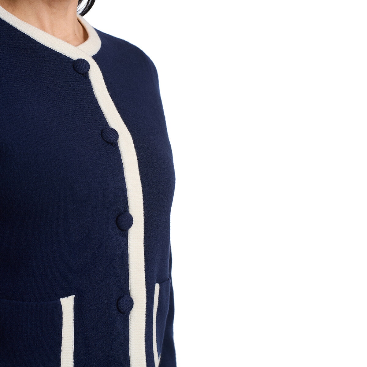 Dalia Ladies Contrast Trim Cardigan