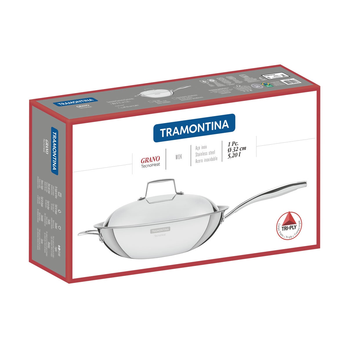 Tramontina 32cm Wok with Non-Stick