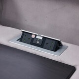 Excalibur Grey Fabric 6 Piece Power Reclining Sectional Sofa