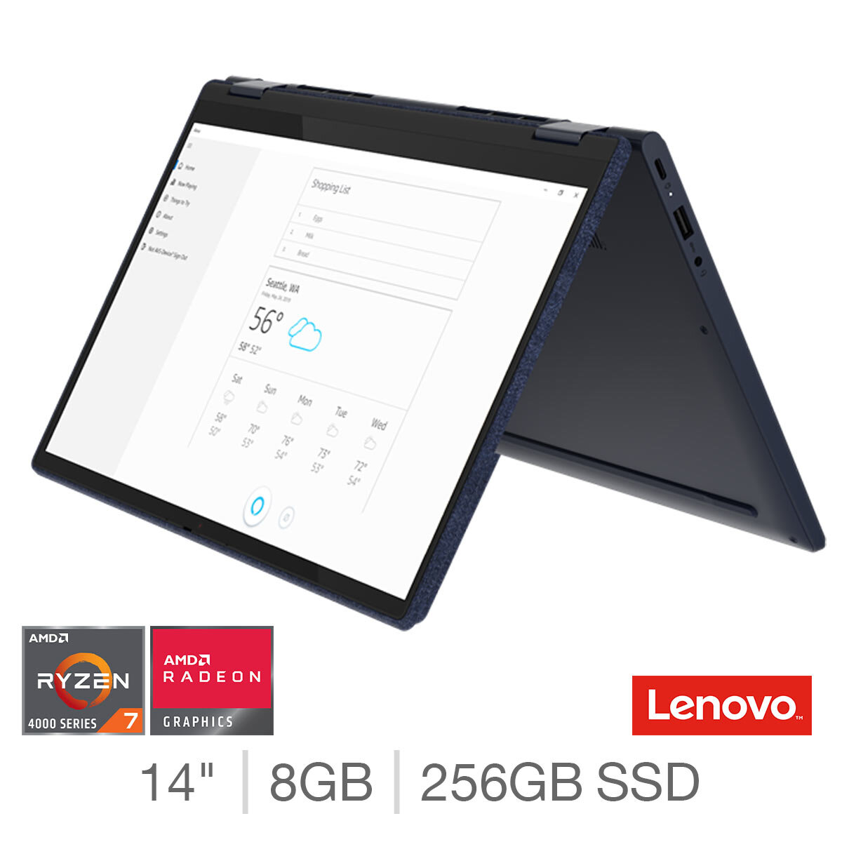 Buy Lenovo Yoga 6, AMD Ryzen 7, 8GB RAM, 256GB SSD, 14 Inch Convertible 2 in 1 Laptop, 82FN0017UK at Costco.co.uk