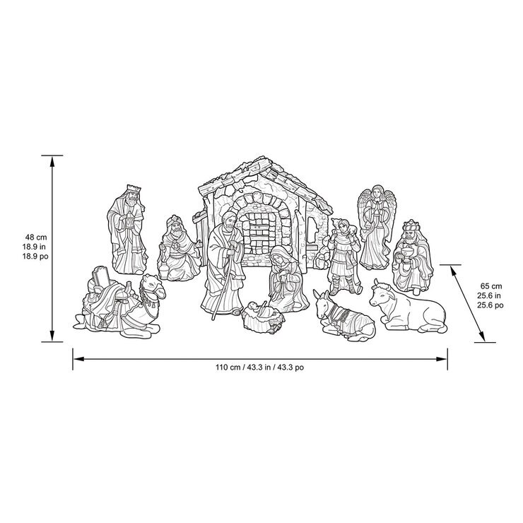 Buy KS Nativity Set Dimensions Image at Costco.co.uk