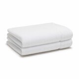 Panda Bamboo & Cotton White Hand Towels, 2 Pack Panda Bamboo & Cotton White Hand Towels, 2 Pack
