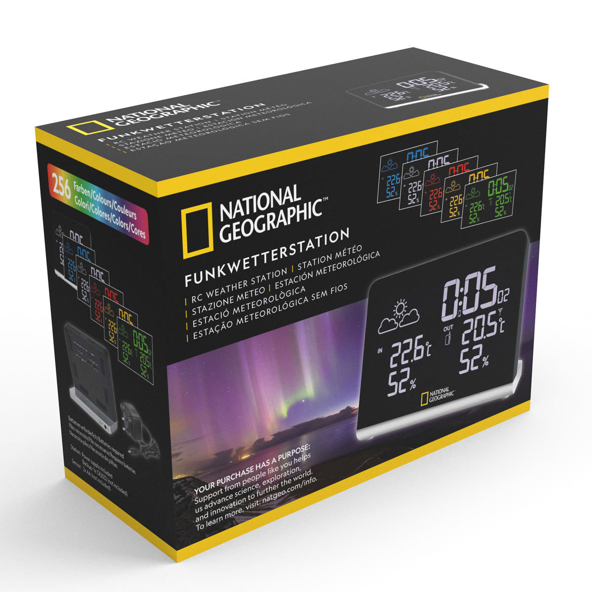 National geographic weather station in multiple colours in packaging