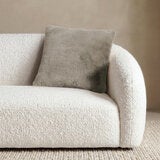 Mon Chateau Beige Tweed Faux Fur Cushion, 50 x 50 cm Mon Chateau Beige Tweed Faux Fur Cushion, 50 x 50 cm