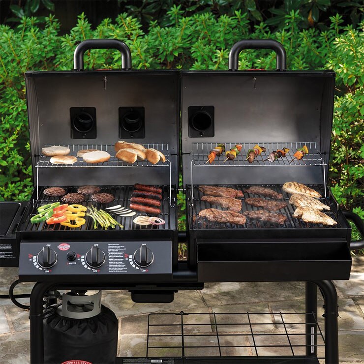 CharGriller Duo 5050 Gas And Charcoal Barbecue + Side Burner Costco UK