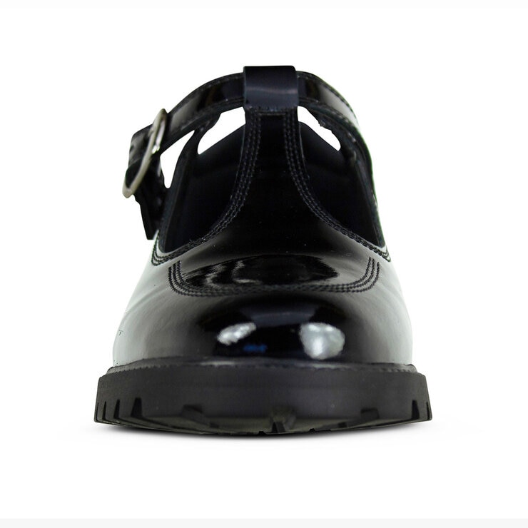 TeⓇm Emily Patent Buckle T-Bar Girl's School Shoes, Youth 4