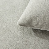 Aiden & Ivy Sereen Beige Fabric Ottoman