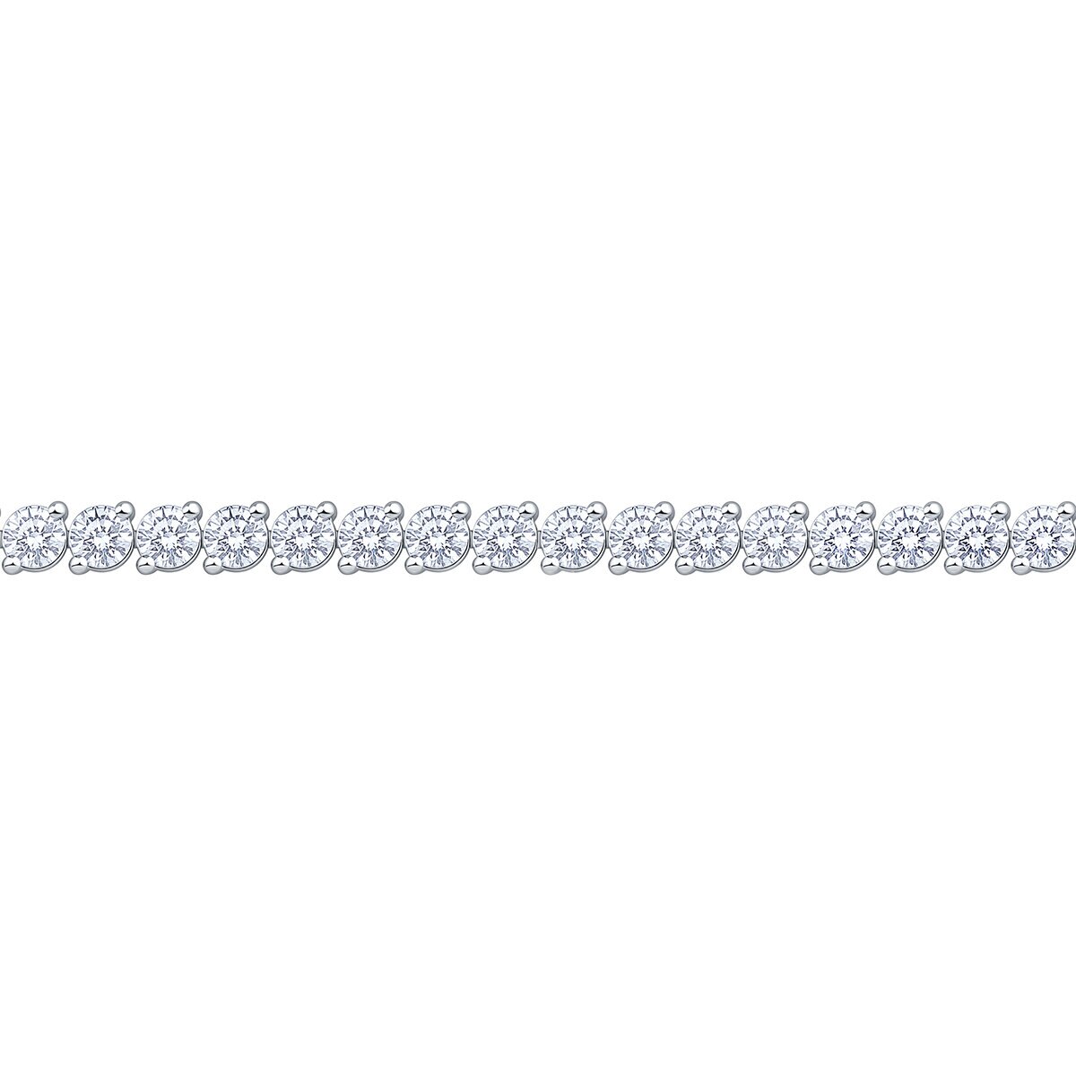 6.00ctw Round Brilliant Cut Diamond Tennis Bracelet, 18ct White Gold