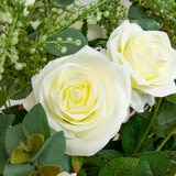 Rose in Vase White - Flower Close Up