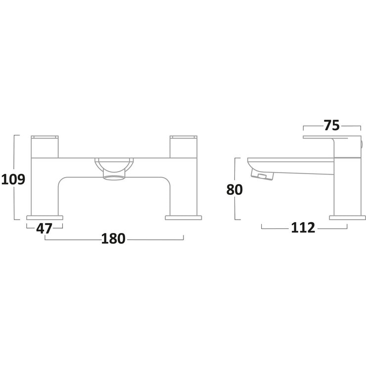 Tavistock Nation Deck Mounted Bath Tap Tavistock Nation Deck Mounted Bath Tap