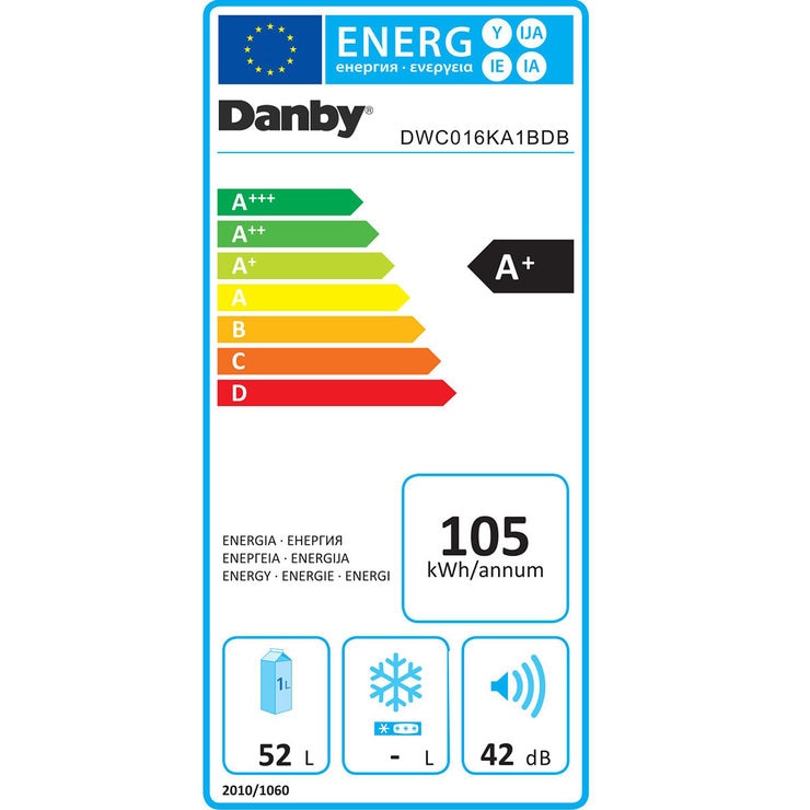 Danby DWC016KA1BDB, 16 Bottle Wine Cooler in Black Costco UK