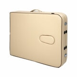 Studio image of the massage table folded down